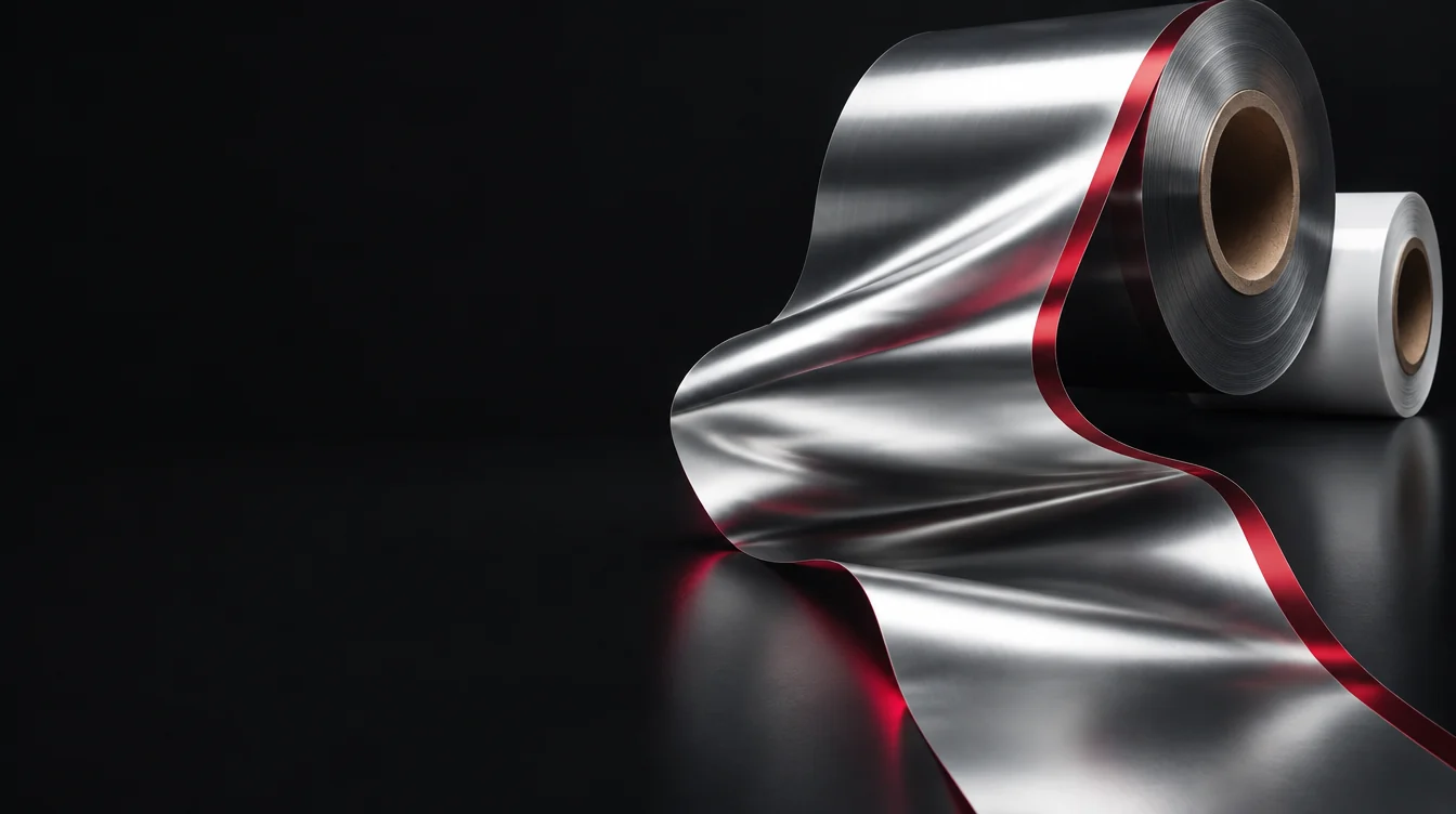 Flexible packaging film with a metallic finish